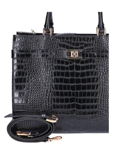 Carol J 466 Croco Black