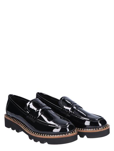 Di Lauro Pearl Black Patent