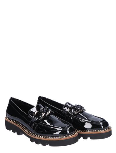 Di Lauro Pearl Black Patent