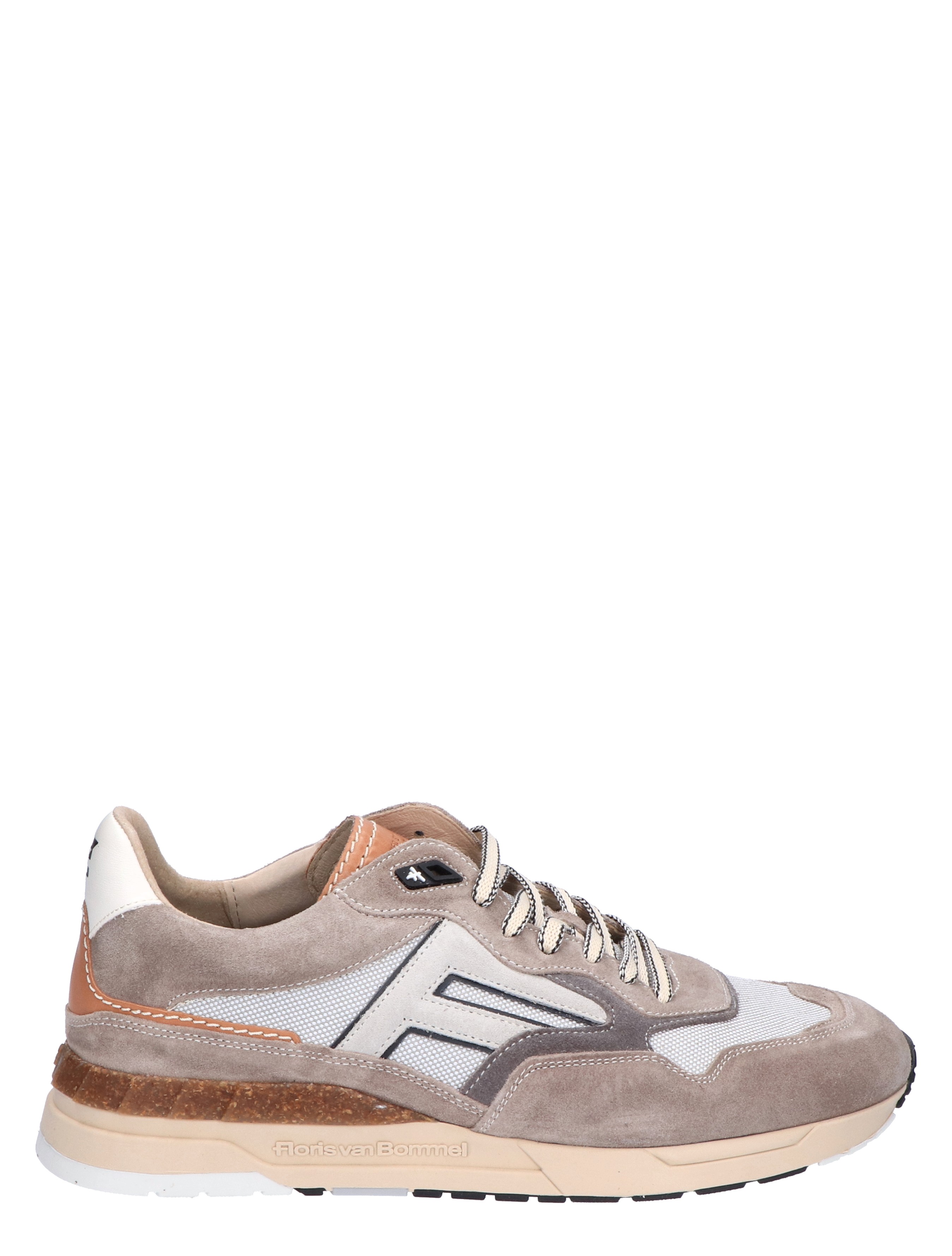 Floris van bommel De Runner 34-01 Taupe G+ Wijdte Sneakers