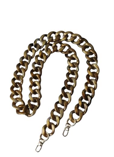 Folie a Trois Metallic Phone Chain Khaki