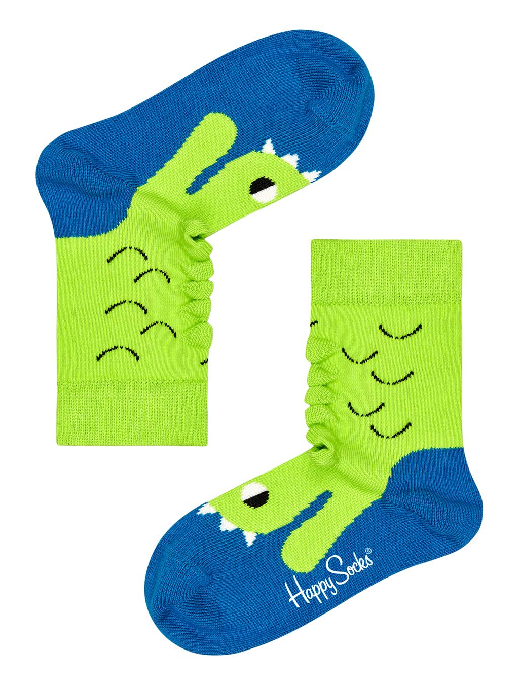 Huichelaar Honger veer Happy Socks Space Animal Groen-Blauw | Nolten