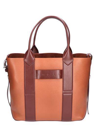 Hogan Script Shopping Bag Brown