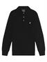 Lyle and Scott Cotton Merino Long Sleeve Knitter Polo Z865 Jet Black