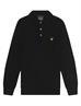 Lyle and Scott Cotton Merino Long Sleeve Knitter Polo Z865 Jet Black