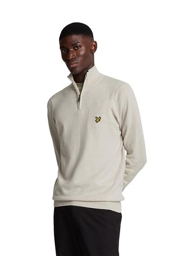 Lyle and Scott Cotton Merino Quarter Zip Jumper W870 Cove