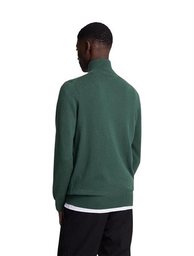 Lyle and Scott Cotton Merino Quarter Zip Jumper X311 Argyle Teal