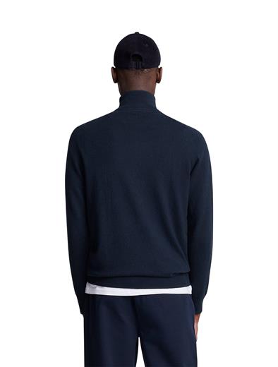 Lyle and Scott Cotton Merino Quarter Zip Jumper Z271 Dark Navy