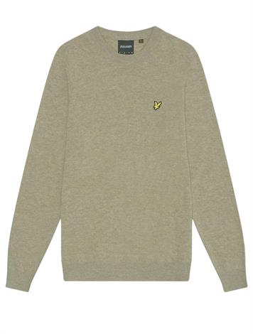 Lyle and Scott Lambswool Blend Crew Neck Jumper KN2114V X316 Sage Uniform