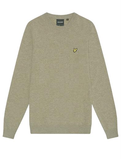 Lyle and Scott Lambswool Blend Crew Neck Jumper KN2114V X316 Sage Uniform