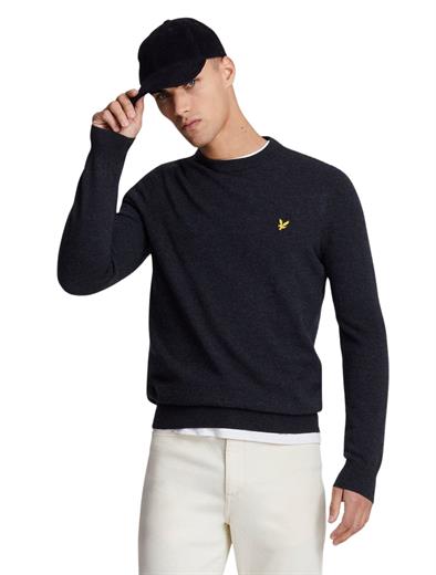 Lyle and Scott Lambswool Blend Crew Neck Jumper KN2114V Z56 Dark Navy