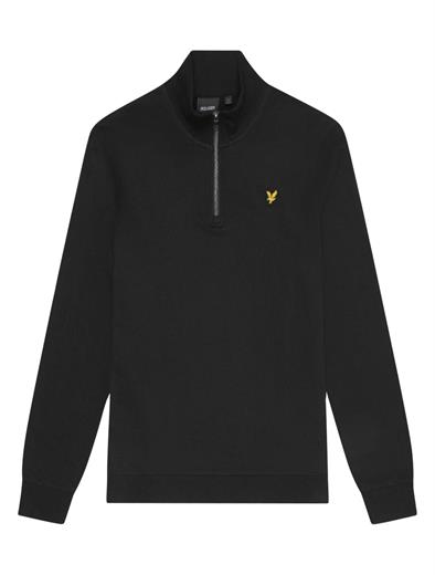 Lyle and Scott Loopback Quarter Zip Sweat Z865 Jet Black