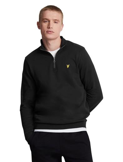 Lyle and Scott Loopback Quarter Zip Sweat Z865 Jet Black