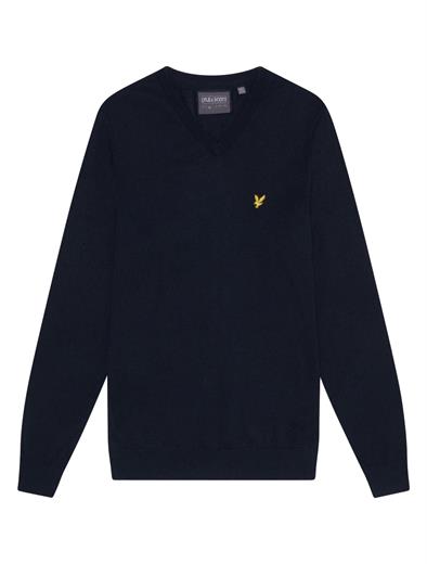 Lyle and Scott Merino V Neck Z271 Dark Navy