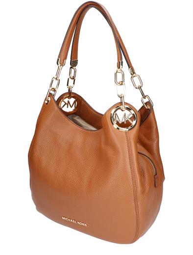 Michael Kors Lillie Large Leather Shoulder Bag (Brown)