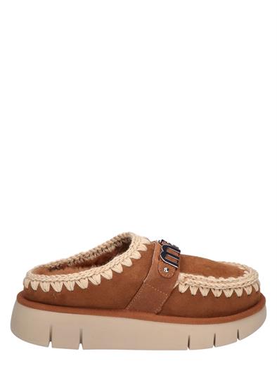 Mou Bounce Clog Metal Logo Brown