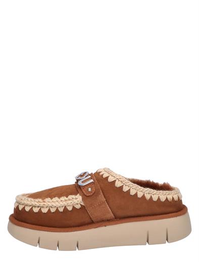 Mou Bounce Clog Metal Logo Brown