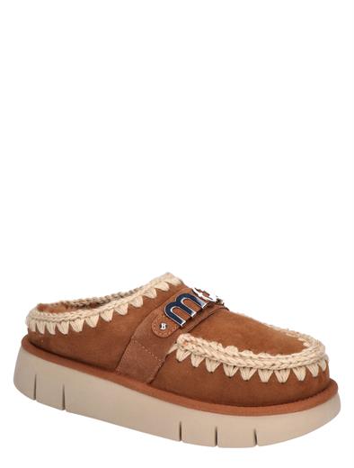 Mou Bounce Clog Metal Logo Brown