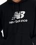 New Balance Essentials Stacked Logo French Terry Hoodie Black