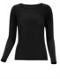 Oroblu Perfect Line Cashmere T-shirt Long Sleeve 9999 Black