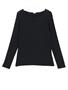 Oroblu Perfect Line Cashmere T-shirt Long Sleeve 9999 Black