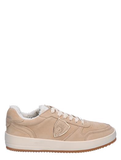 Philippe Model Nice Low Court Sneaker Teddy Women Nubuck Beige