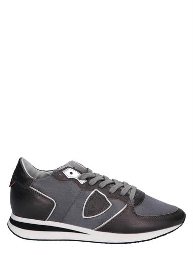 Philippe Model Tropez Low Top Sneaker Metal Women Metal Resau Anthracite