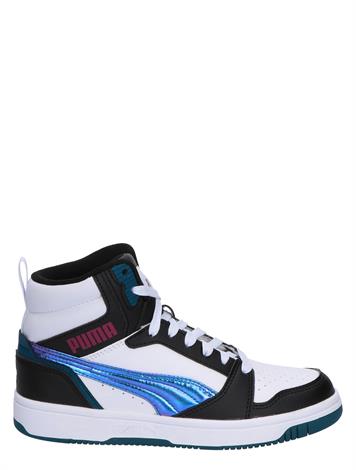 Puma Rebound V6 Mid Bouncy Black Magenta Gold