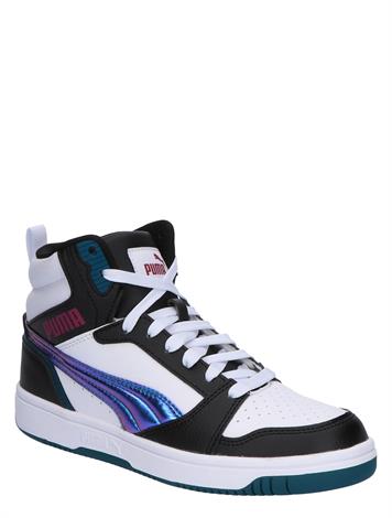 Puma Rebound V6 Mid Bouncy Black Magenta Gold