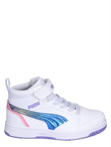 Puma Rebound V6 Mid Bouncy Velcro White Lavender Mauve