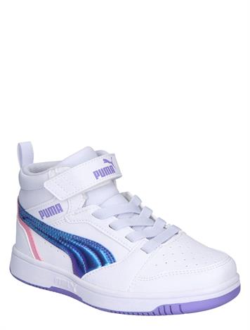 Puma Rebound V6 Mid Bouncy Velcro White Lavender Mauve