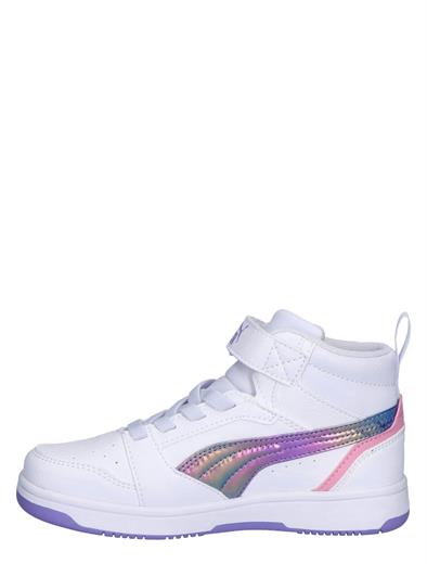 Puma Rebound V6 Mid Bouncy Velcro White Lavender Mauve