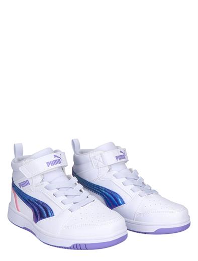 Puma Rebound V6 Mid Bouncy Velcro White Lavender Mauve