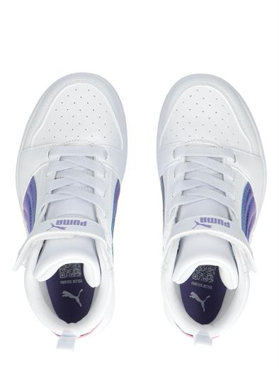 Puma Rebound V6 Mid Bouncy Velcro White Lavender Mauve