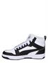 Puma Rebound V6 Mid Jr White Black Shadow Grey