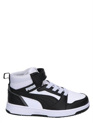 Puma Rebound V6 Mid White Black Grey