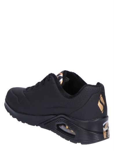 Skechers Goldcrown Uno Metallic Love Black Gold