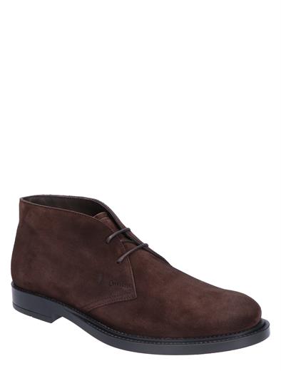 Tods Short Ankle Boot in Suede Brown