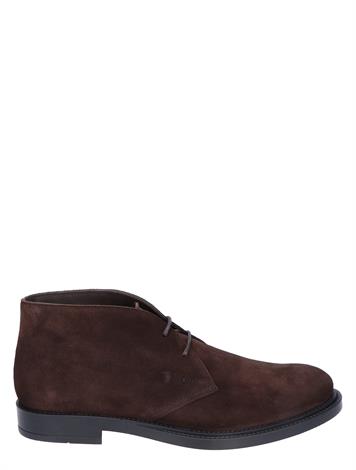 Tods Short Ankle Boots in Suede Brown