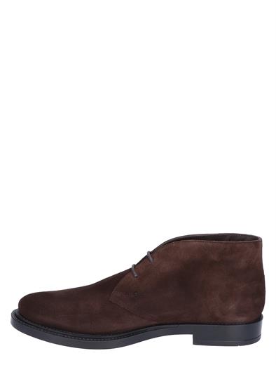 Tods Short Ankle Boots in Suede Brown