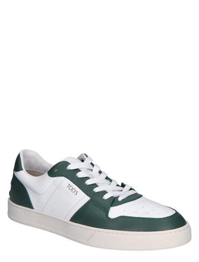 Tods Sneakers in Leather White Green