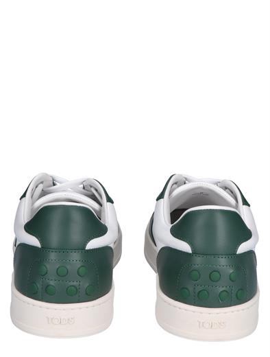 Tods Sneakers in Leather White Green