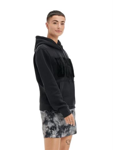 UGG ReyFuzzy Logo Hoodie Black