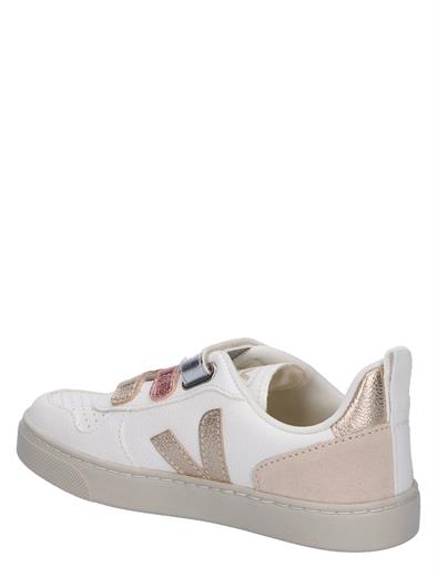 Veja V-10 Chromefree Leather Kids Multico White Shiny