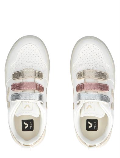 Veja V-10 Chromefree Leather Kids Multico White Shiny