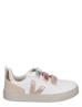 Veja V-10 Chromefree Leather Kids Multico White Shiny